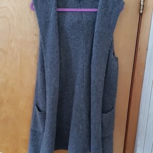 Hooded Vest wool blend